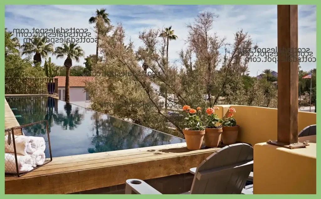 bespoke inn scottsdale boutique luxury hotel courtyard infinity pool artistic design old town