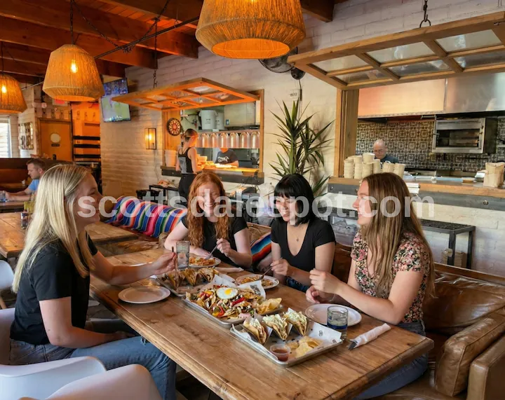 diego pops scottsdale girls eating happy hour creative tacos margaritas groups