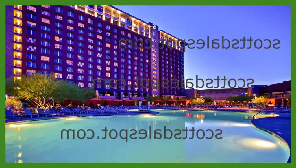 Talking Stick Resort freeform pool with palm trees