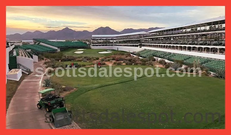 TPC Scottsdale Stadium Course famous 16th hole with stadium seating
