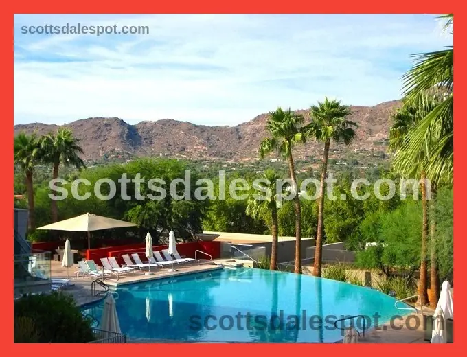 Sanctuary Camelback Mountain Resort adults only spa casitas with infinity pool and desert mountain views