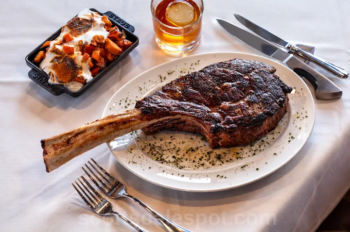 Dominick's Steakhouse Scottsdale rooftop dining pool terrace at night