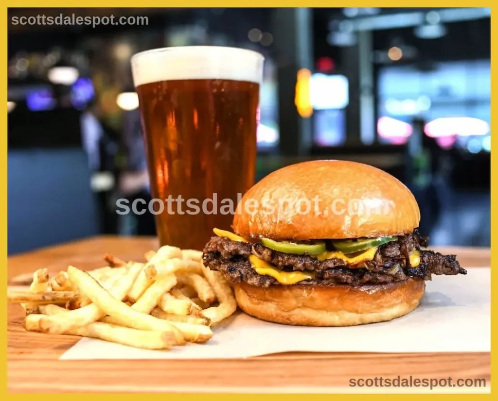 Magic Shroom burger with truffle aioli fresh ground beef at Hopdoddy Scottsdale Quarter