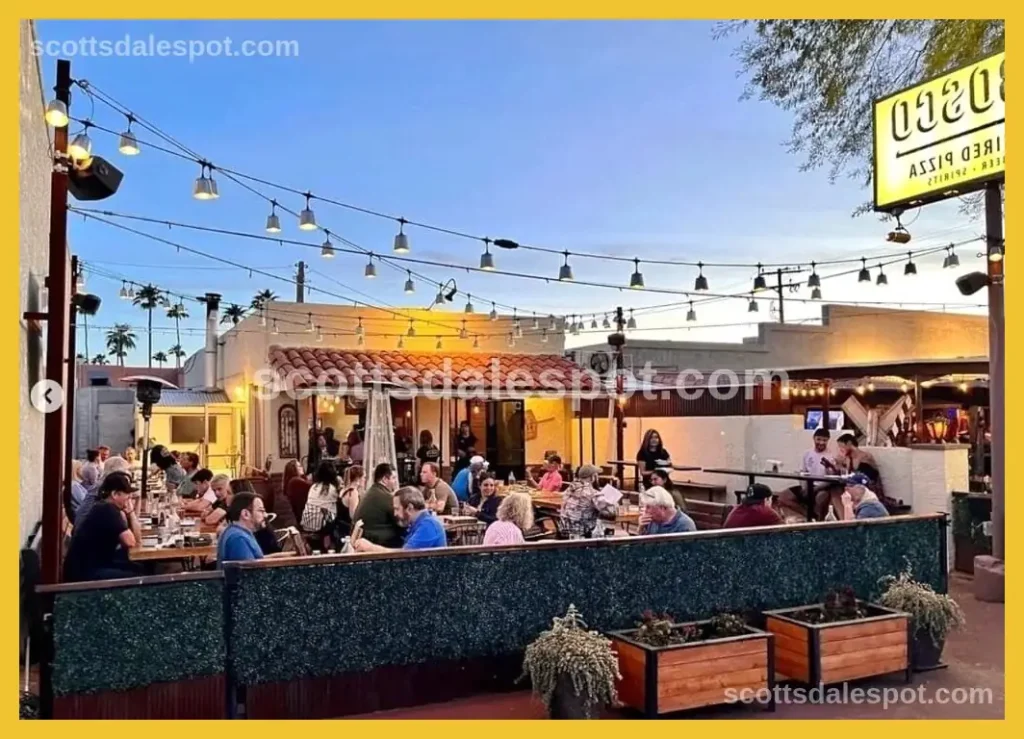 IL Bosco artisan wood-fired pizza with fresh burrata and roasted vegetables in Scottsdale