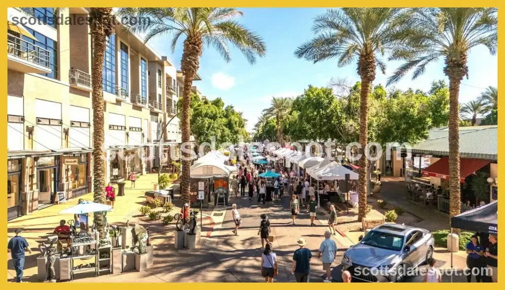 Kierland Commons North Scottsdale outdoor shopping dining live music plaza evening upscale retail