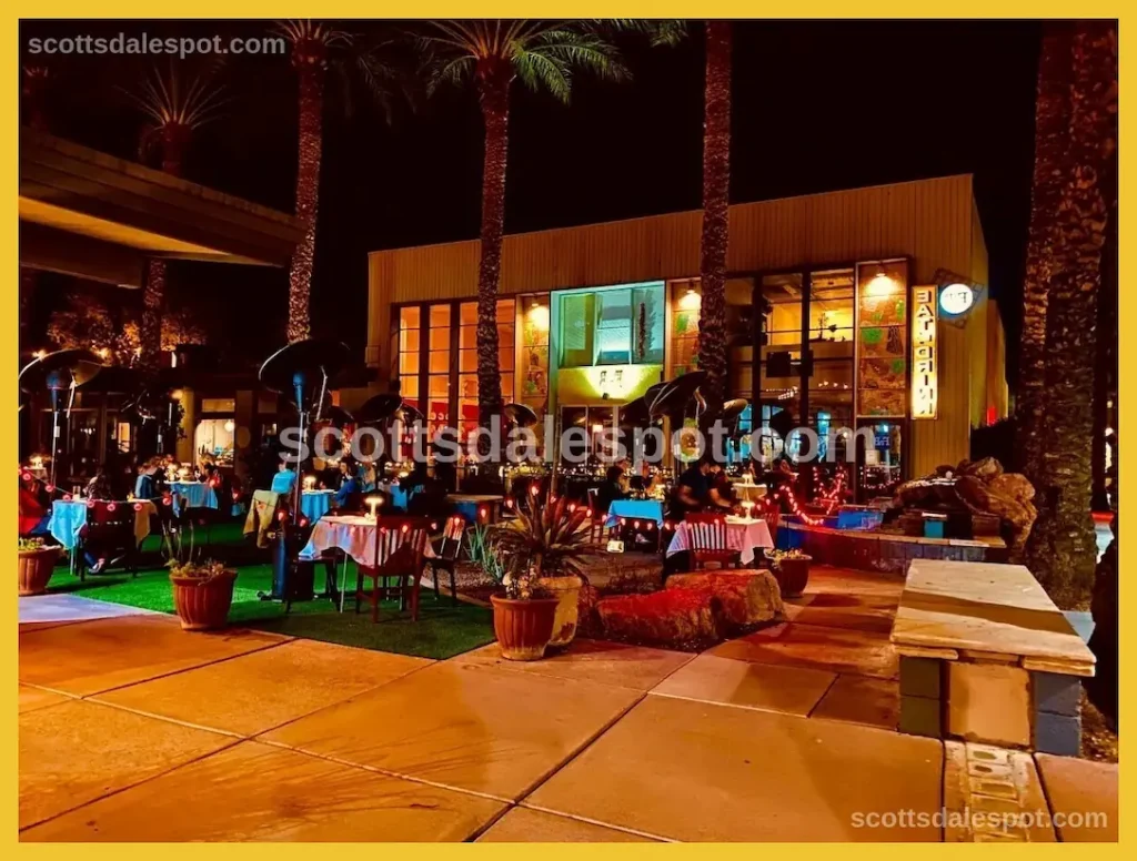 Brown Avenue in Old Town Scottsdale featuring modern restaurants craft cocktail bars and contemporary dining spaces with outdoor seating