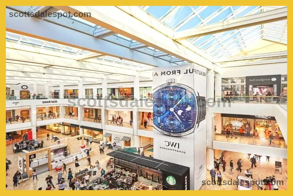 Scottsdale Fashion Square interior luxury wing with Neiman Marcus department store and high-end designer boutiques