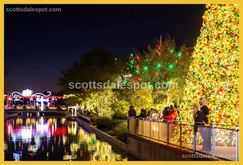 scottsdazzle old town scottsdale free christmas lights waterfront