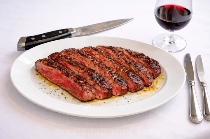 Steak 44 Scottsdale best steakhouse dry-aged ribeye with butter finish