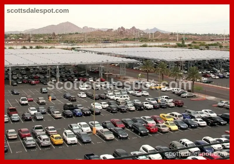 Large event parking lot with shuttle service in Arizona