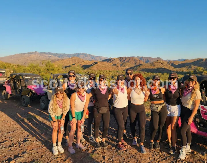scottsdale az sunset bachelorette group adventure girls