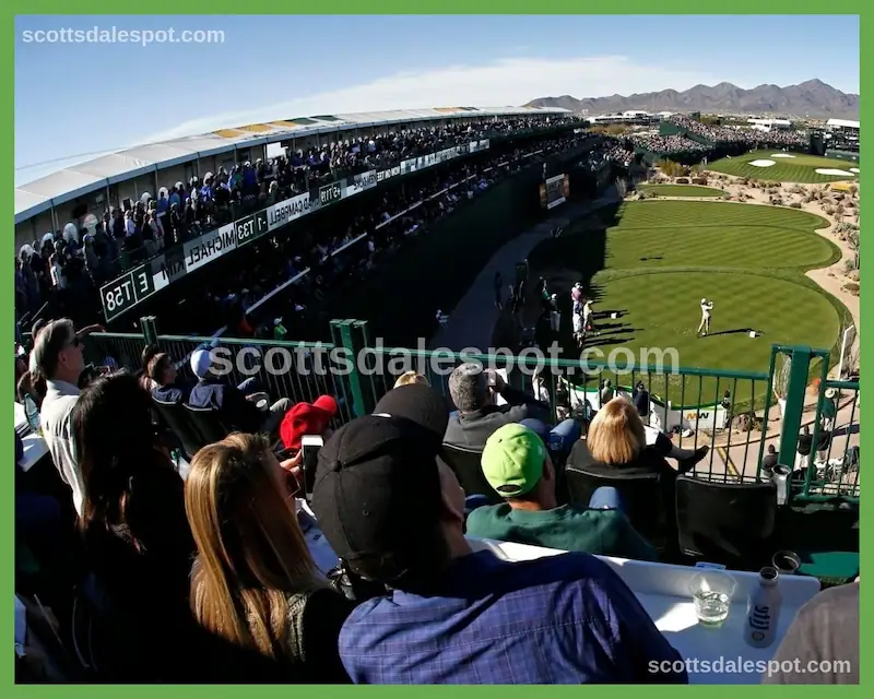 TPC Scottsdale 16th hole stadium seating WM Phoenix Open 2026 crowd