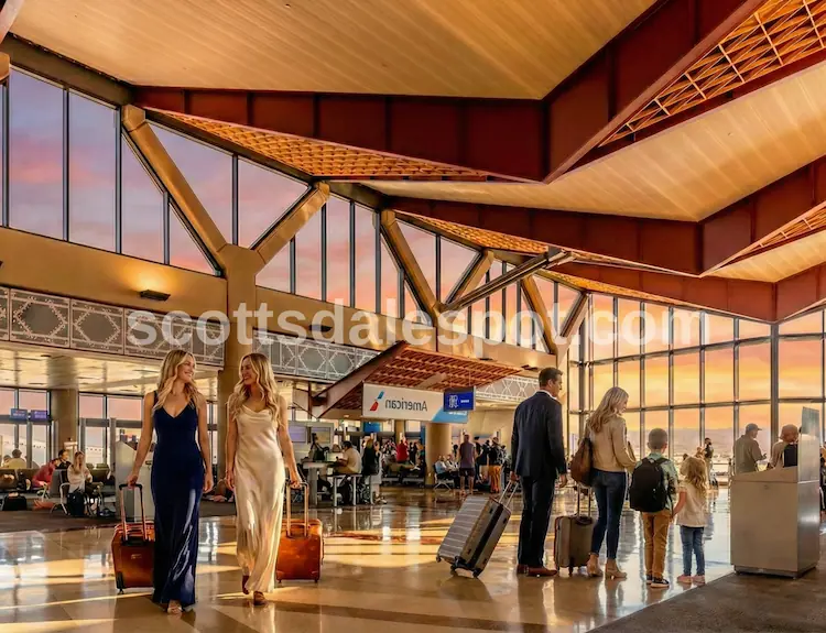 Phoenix Airport to Scottsdale Arizona PHX transportation options rideshare shuttle rental