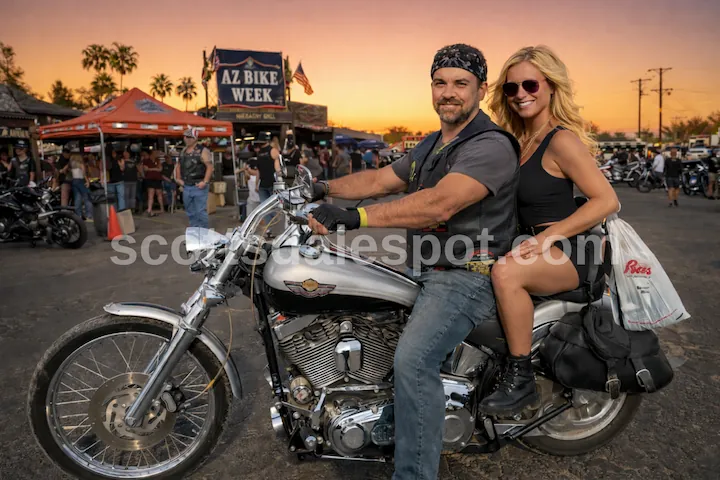 Bike week Scottsdale factory demo rides Harley-Davidson Indian Kawasaki motorcycles at WestWorld