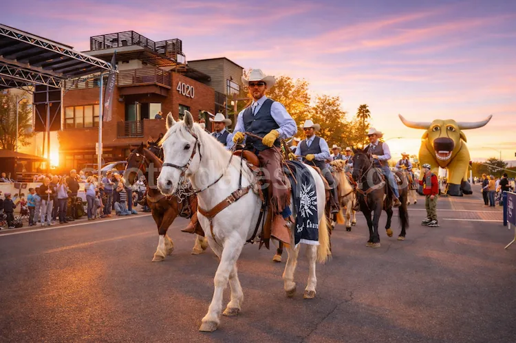 Parada del Sol Rodeo Scottsdale bull riding action WestWorld