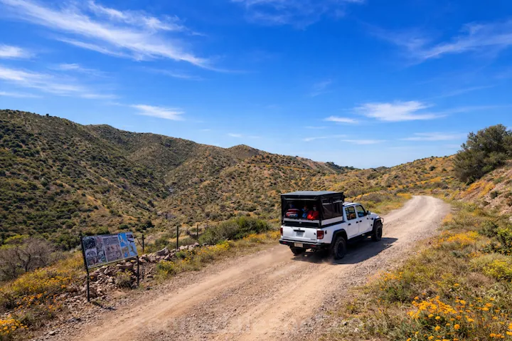 Rackensack Canyon Tours panoramic desert views from 4500 feet elevation Carefree Arizona