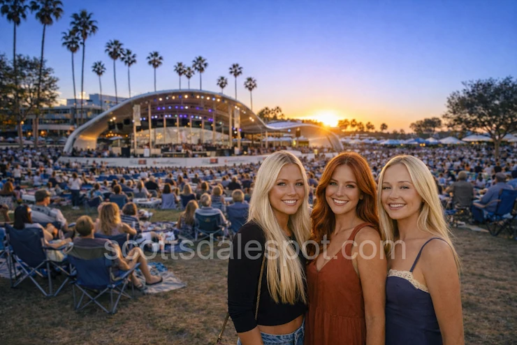 scottsdale jazz festival 2026 civic center east bowl outdoor concert crowd arizona girls sunny