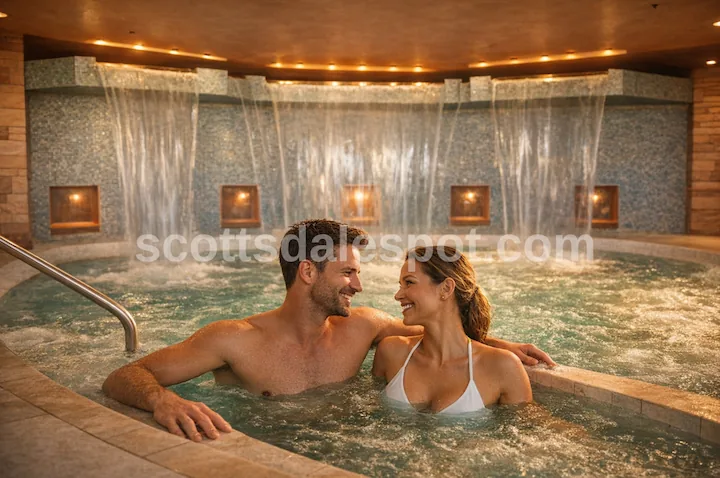luxury Well & Being spa treatment room in Scottsdale resort romantic couple