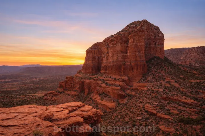 Sedona Arizona sunset over red rocks vortex spiritual energy