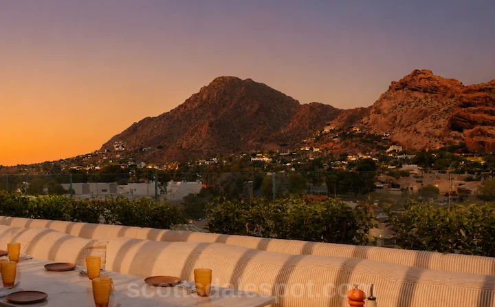 théa rooftop restaurant global ambassador camelback mountain mediterranean dining sunset scottsdale