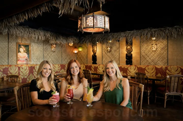 hulas modern tiki scottsdale happy hour tiki cocktails wednesday all night patio old town