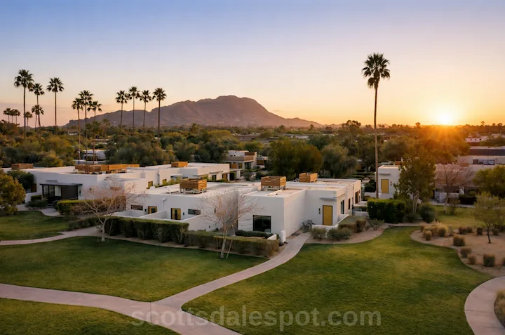 Andaz Scottsdale private bungalow with desert views for couples - mid-century modern design romantic AZ
