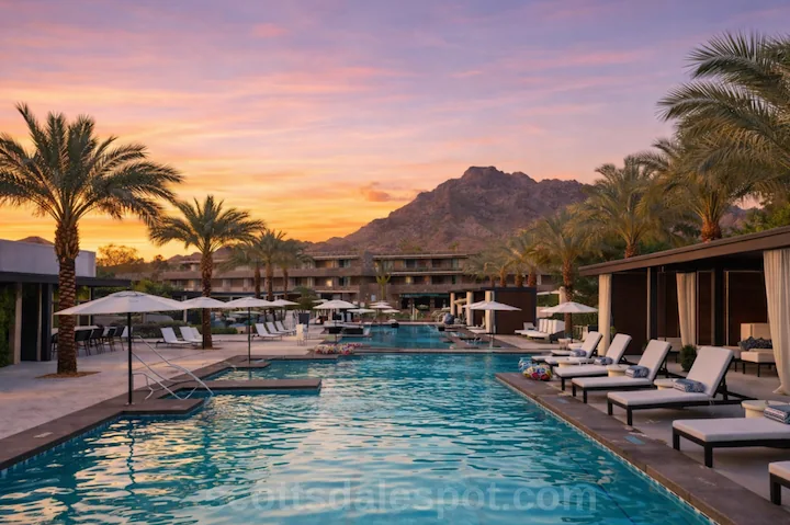 Arizona Biltmore historic Frank Lloyd Wright inspired resort Phoenix pool luxury all-inclusive package