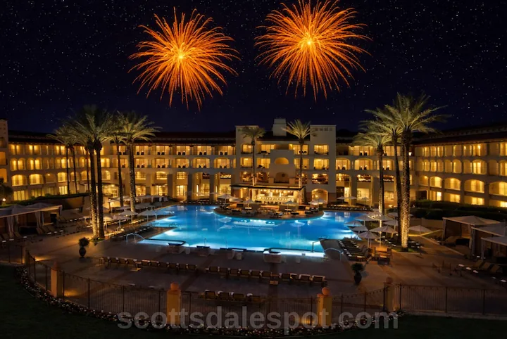 Best Hotels for 4th of July in Scottsdale fireworks pool