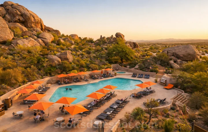 Boulders Resort rock formations with adobe casita - scottsdale arizona resorts for couples romantic