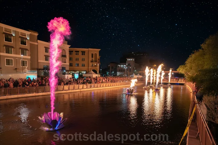 canal convergence scottsdale waterfront light art installations november festival arizona canal
