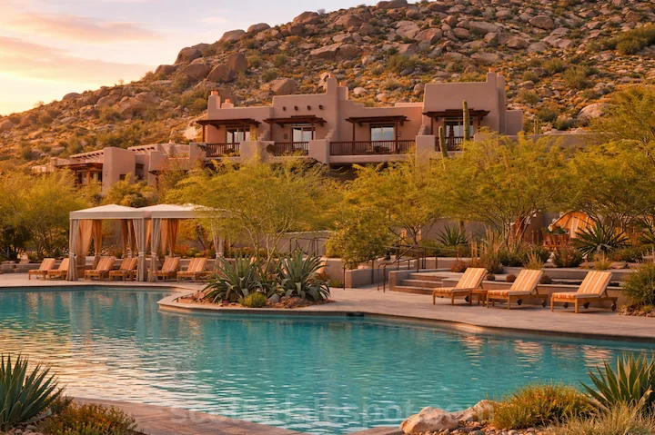 Four Seasons Scottsdale AZ romantic private plunge pool suite with desert views - best scottsdale resorts for couples