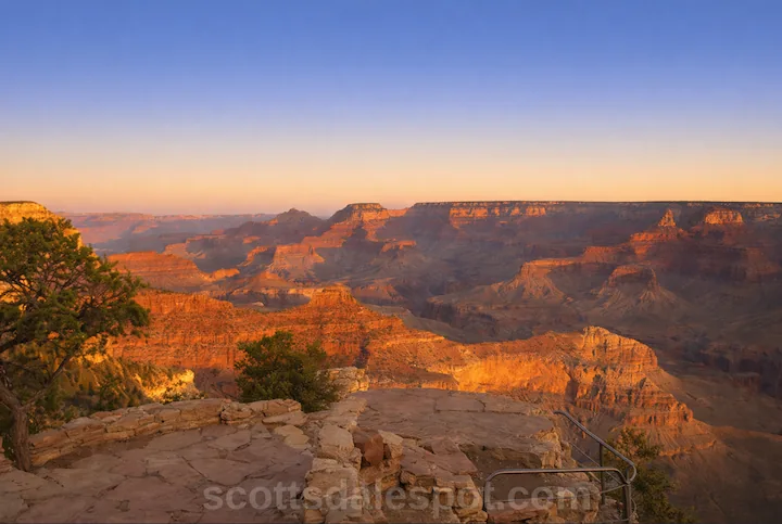 Grand Canyon sunset viewpoint day trip vs overnight comparison yavapai point