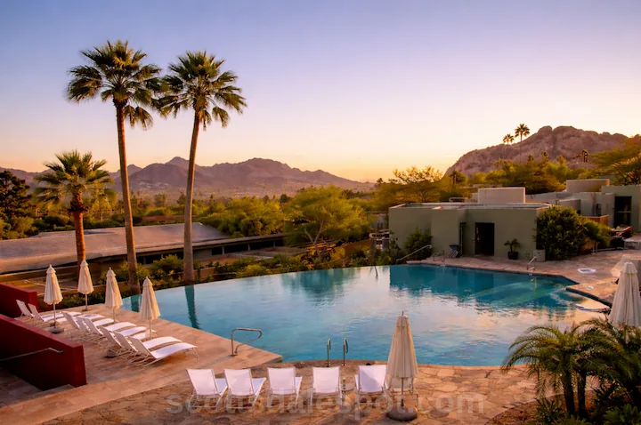 Sanctuary Camelback Mountain casita with private patio and fireplace - romantic hotels Scottsdale AZ