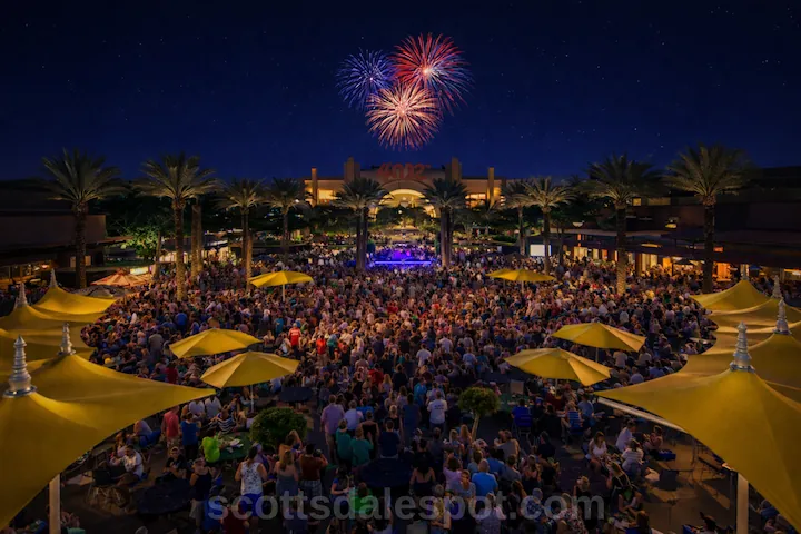 Scottsdale 4th of July events comparison chart fireworks WestWorld Fairmont