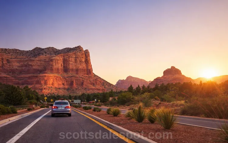 Scottsdale to Grand Canyon road trip scenic Arizona highway desert