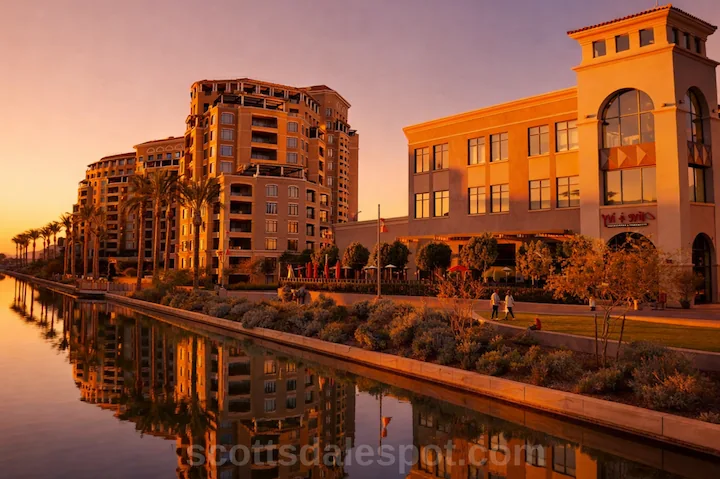 scottsdale waterfront restaurants arizona canal dining district palm trees patio guide