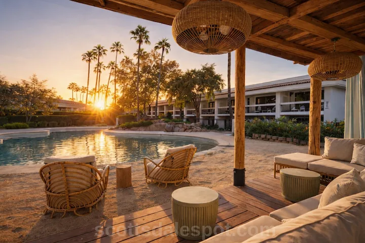 The Scott Resort pool area - Scottsdale adults only resort with Havana-inspired design