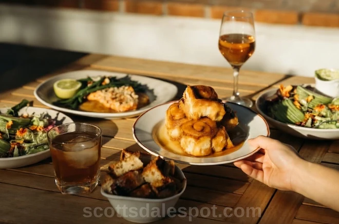 El Chorro Lodge Paradise Valley Thanksgiving dinner firepit patio sticky buns Arizona