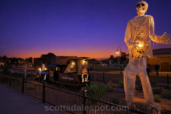Halloween Spook-Track-Ula train ride at McCormick-Stillman Railroad Park Scottsdale AZ