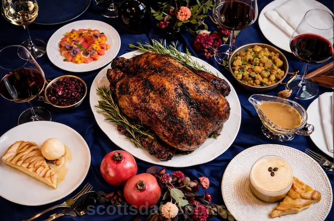 J&G Steakhouse at The Phoenician Thanksgiving brunch dinner buffet with Camelback Mountain views Scottsdale AZ