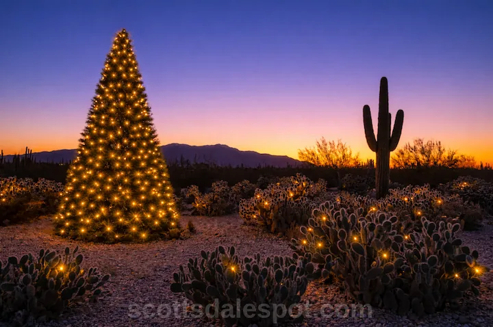 Scottsdale weather in December with clear blue skies and hiking