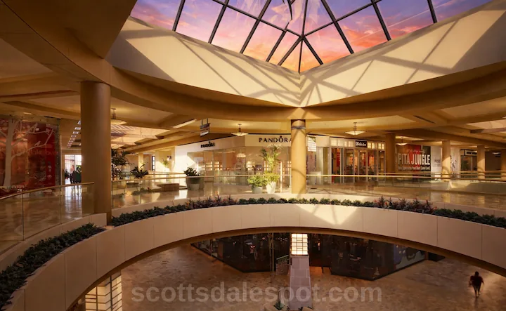 Scottsdale Fashion Square hours and interior morning light