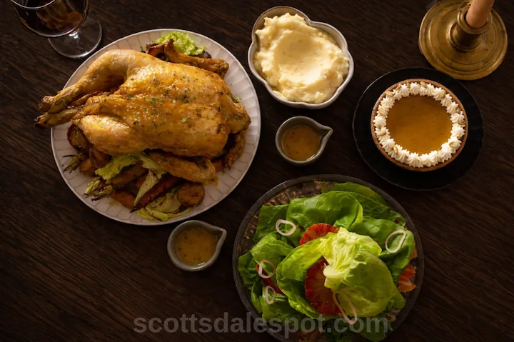 Thanksgiving in Scottsdale Arizona dinner table setting resort