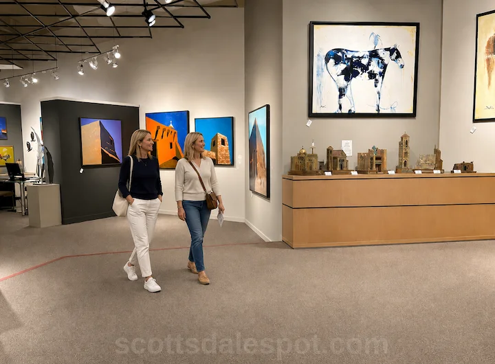 scottsdale az art walks thursday night artwalk old town galleries tour