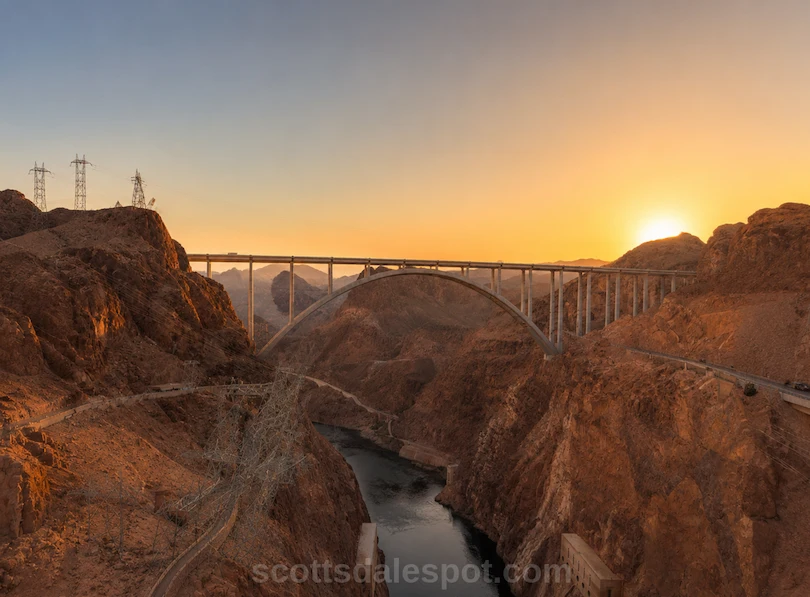 Hoover Dam scenic stop on Scottsdale to Las Vegas drive