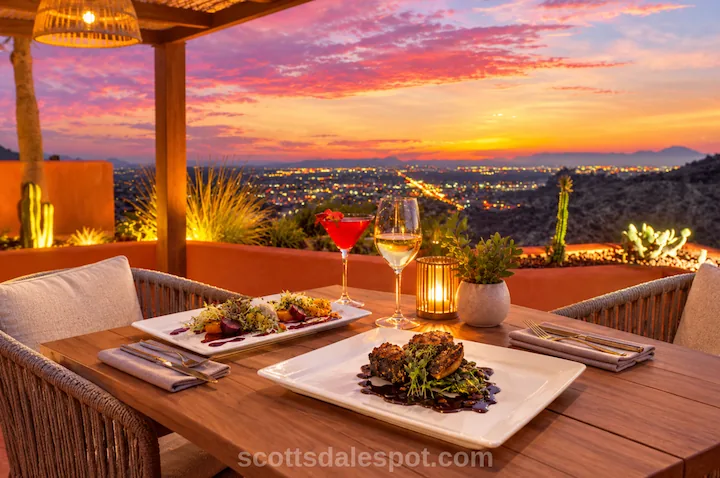 Different Pointe of View restaurant panoramic city views Phoenix