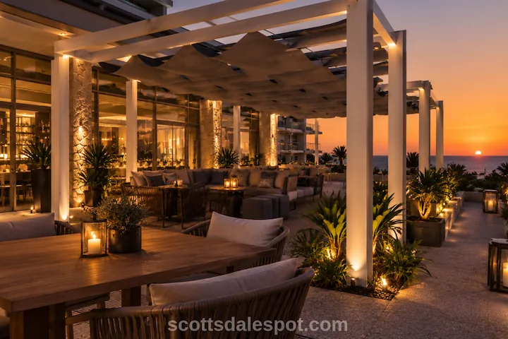 Hearth 61 Mountain Shadows restaurant Camelback sunset view