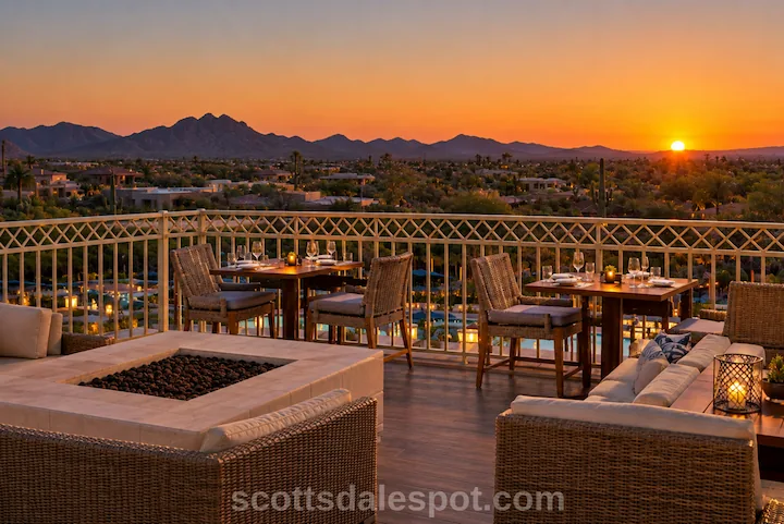 J and G Steakhouse at The Phoenician Camelback Mountain view dining