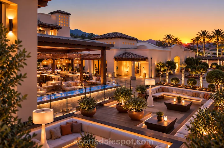 Toro Latin restaurant TPC Scottsdale golf course mountain view